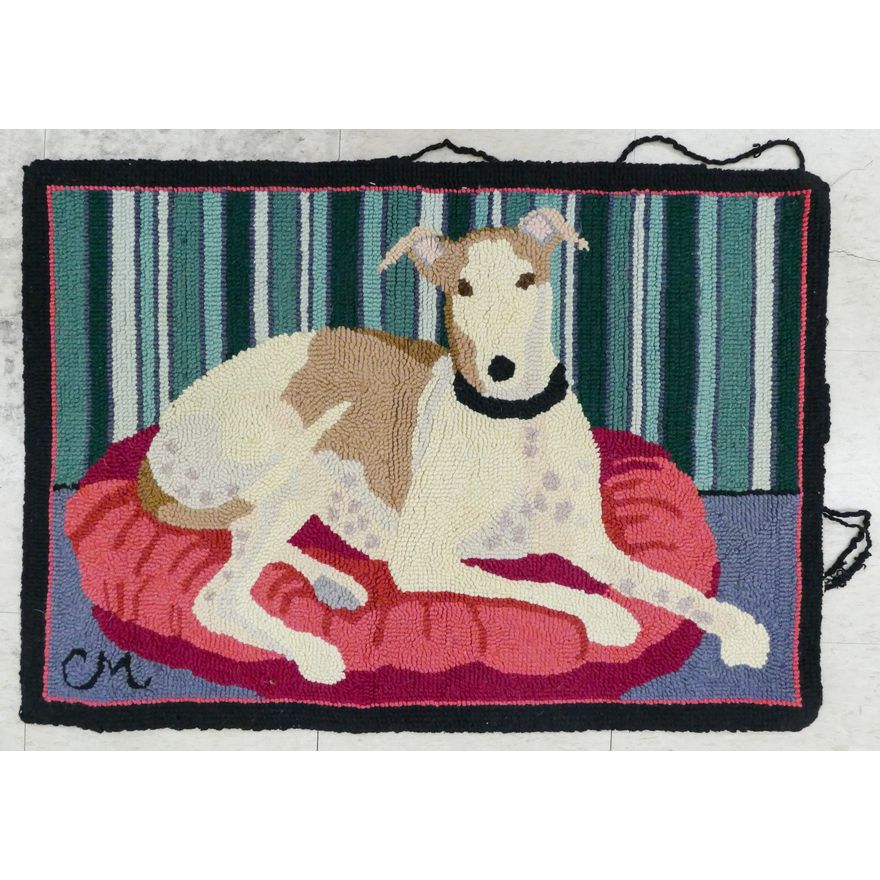 Claire Murray Hooked Dog Rug 23"x33 - End has unravelled
