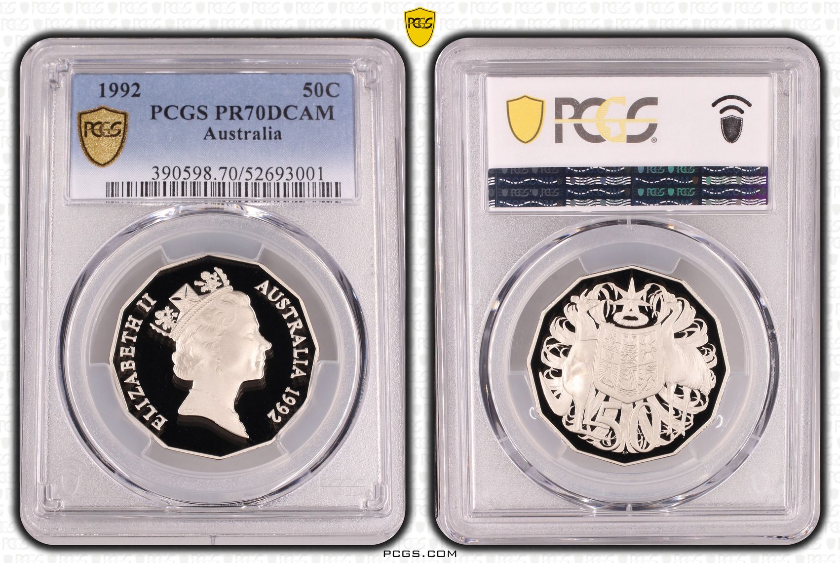 Fifty Cent, 1992, PCGS PR70DCAM