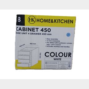 Home & Kitchen Cabinet - Base Unit 4 Drawers (not build)