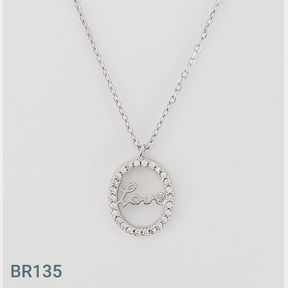 STERLING SILVER 'CIRCLE OF LIFE' NECKLACE - 51543/285