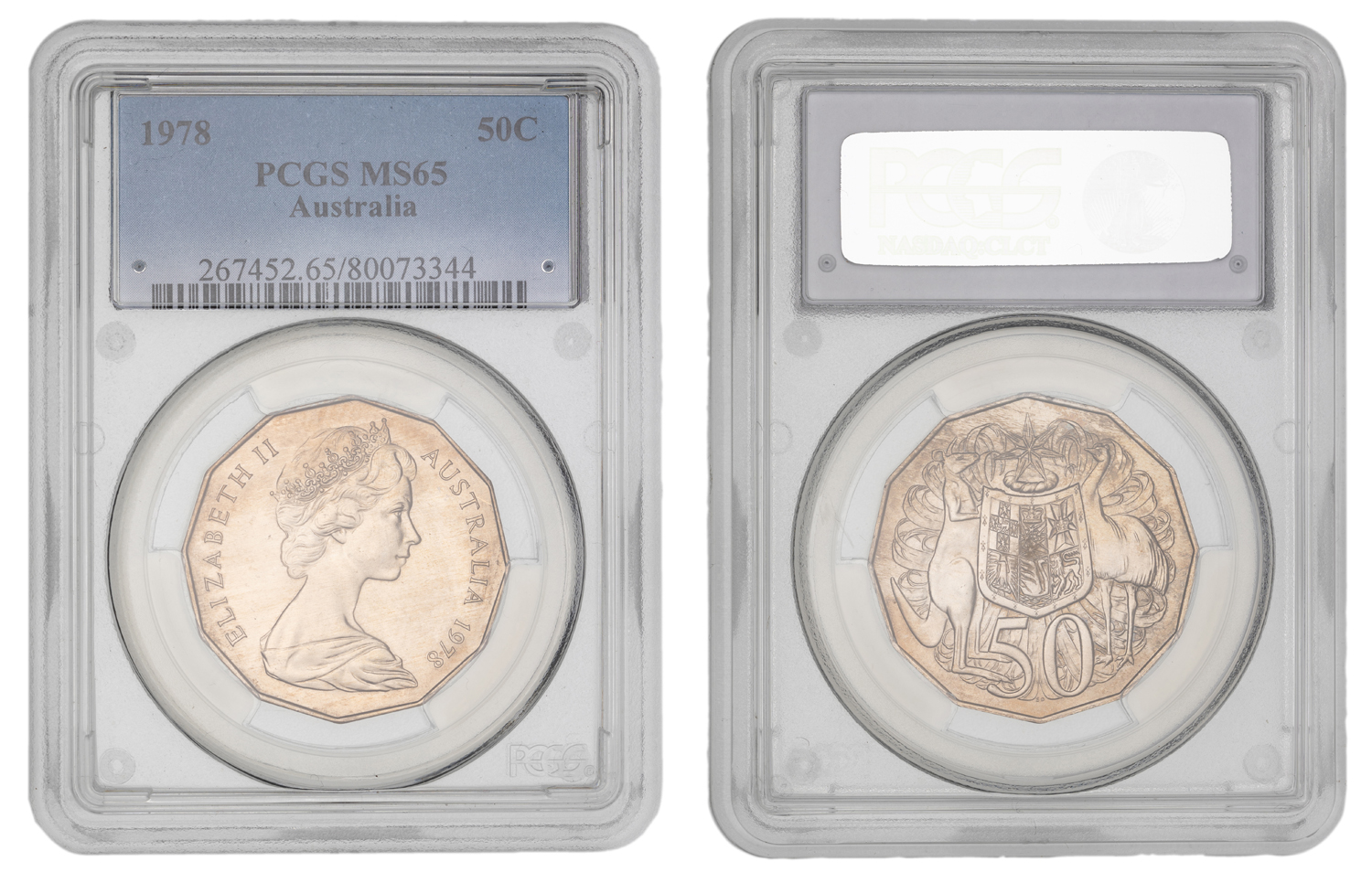 Elizabeth II, Fifty Cent, 1978, PCGS MS65