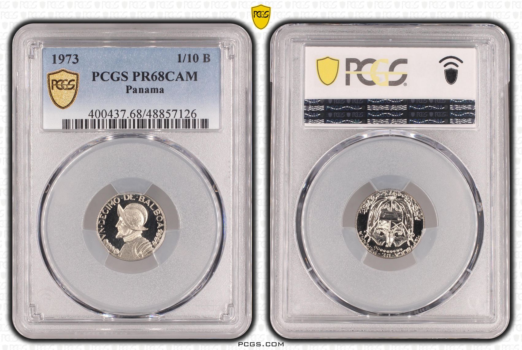 Panama, One Tenth Balboa, 1973, PCGS PR68CAM