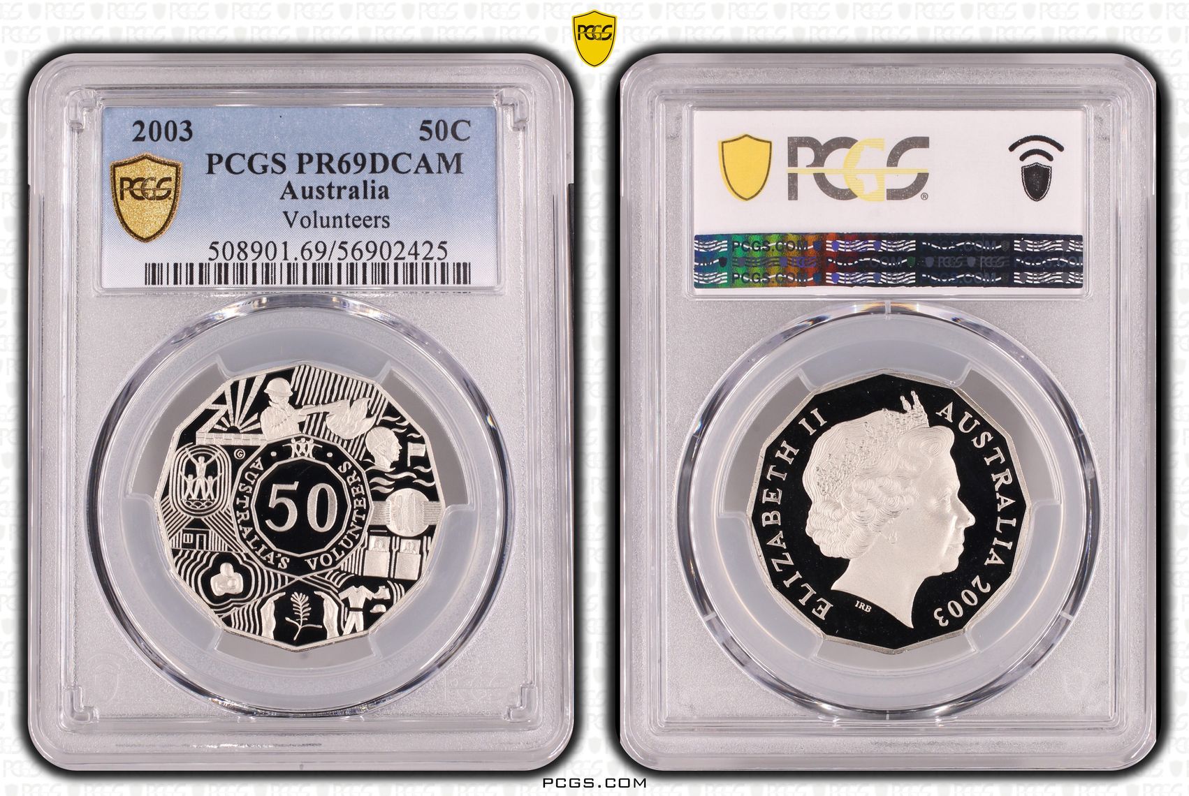 Volunteers, Fifty Cent, 2003, PCGS PR69DCAM