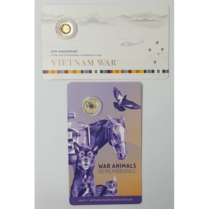 Aus. 'C' MM $2 Carded Coins (x2)