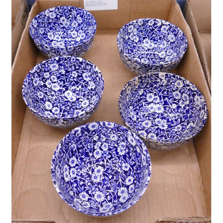 Box Calico Staffordshire Bowls- 5pc, 5'' each