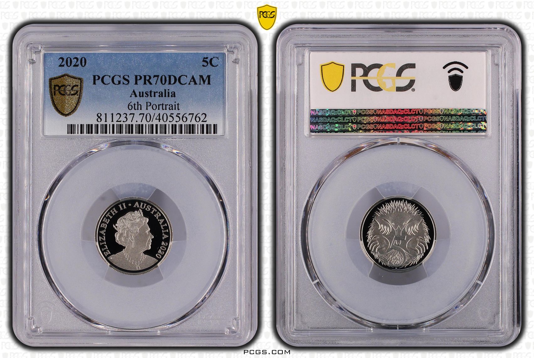 2020 Australia Five Cent, 5c 6th Portrait PCGS - PR70DCAM POP 43/0 -762