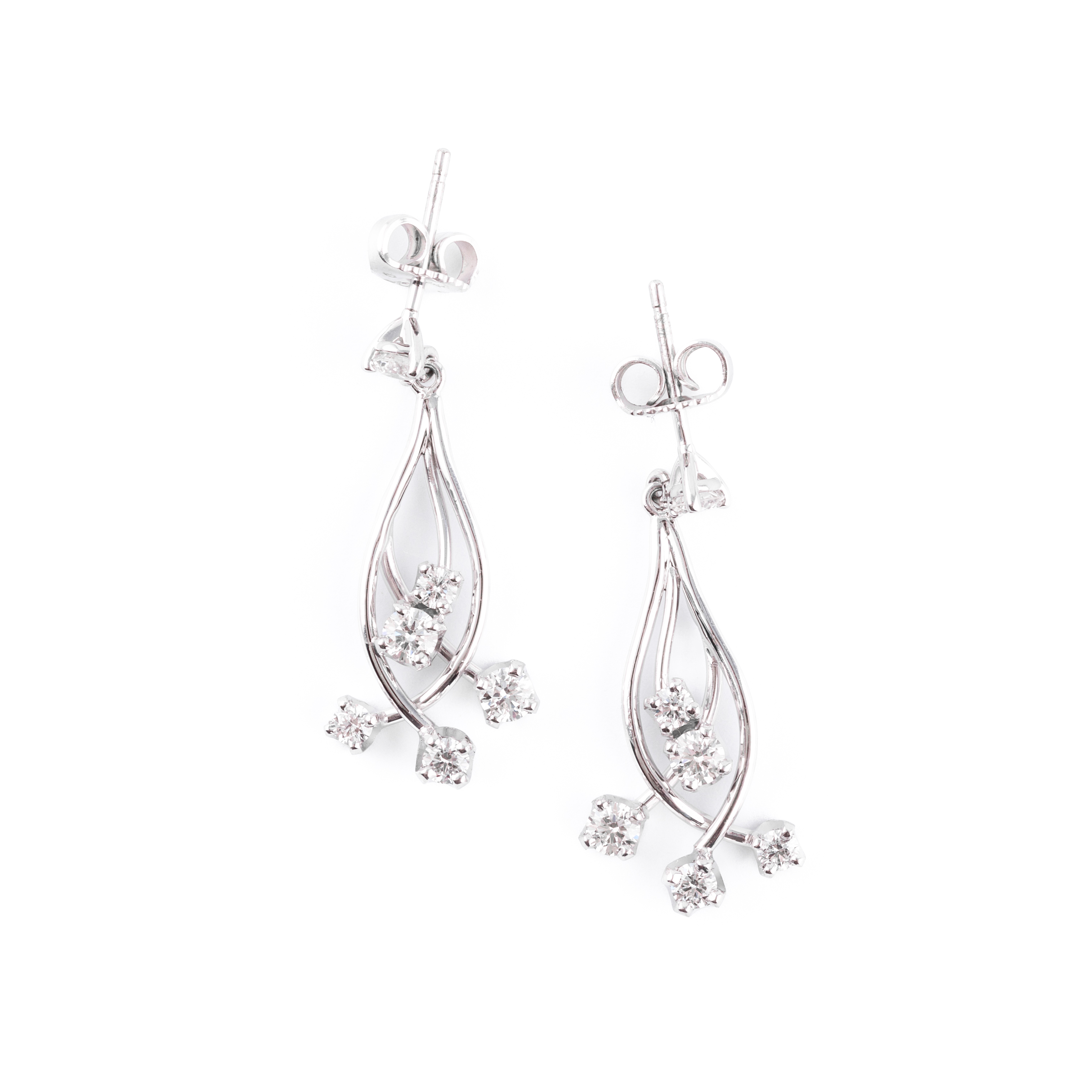 146 · 0.88 Carat Diamond Chandelier Earrings 18ct