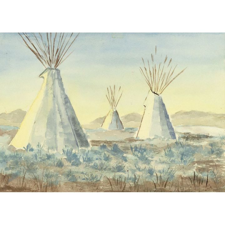 Unknown Artist - Untitled (Tipis/Teepees)