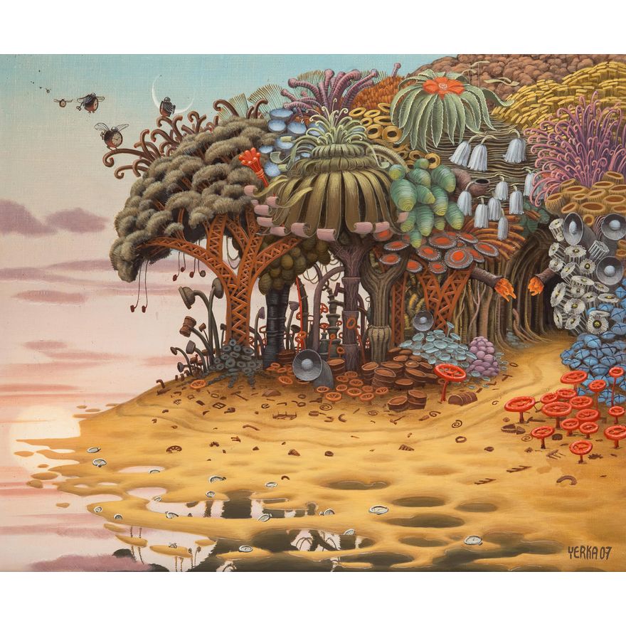 Jacek Yerka | Plaża techno, 2007