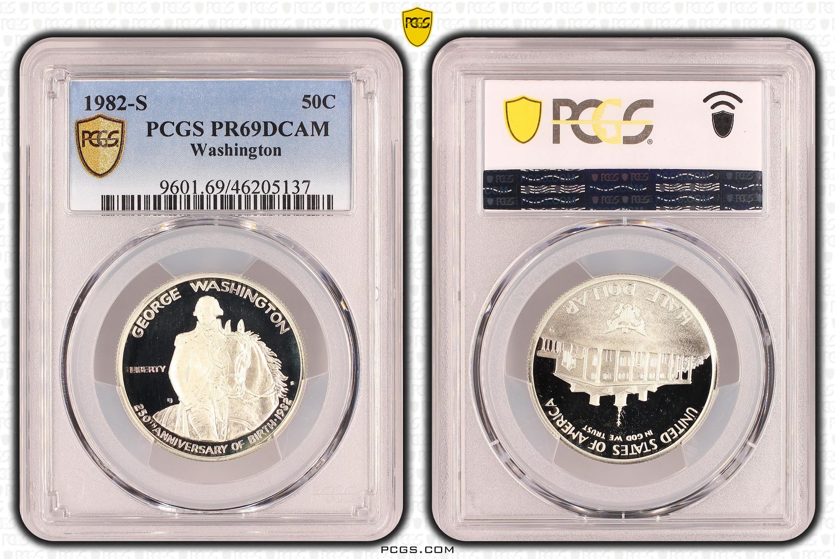 75 · The United States of America, 50c, 1982, Washington, PCGS - PR69DCAM