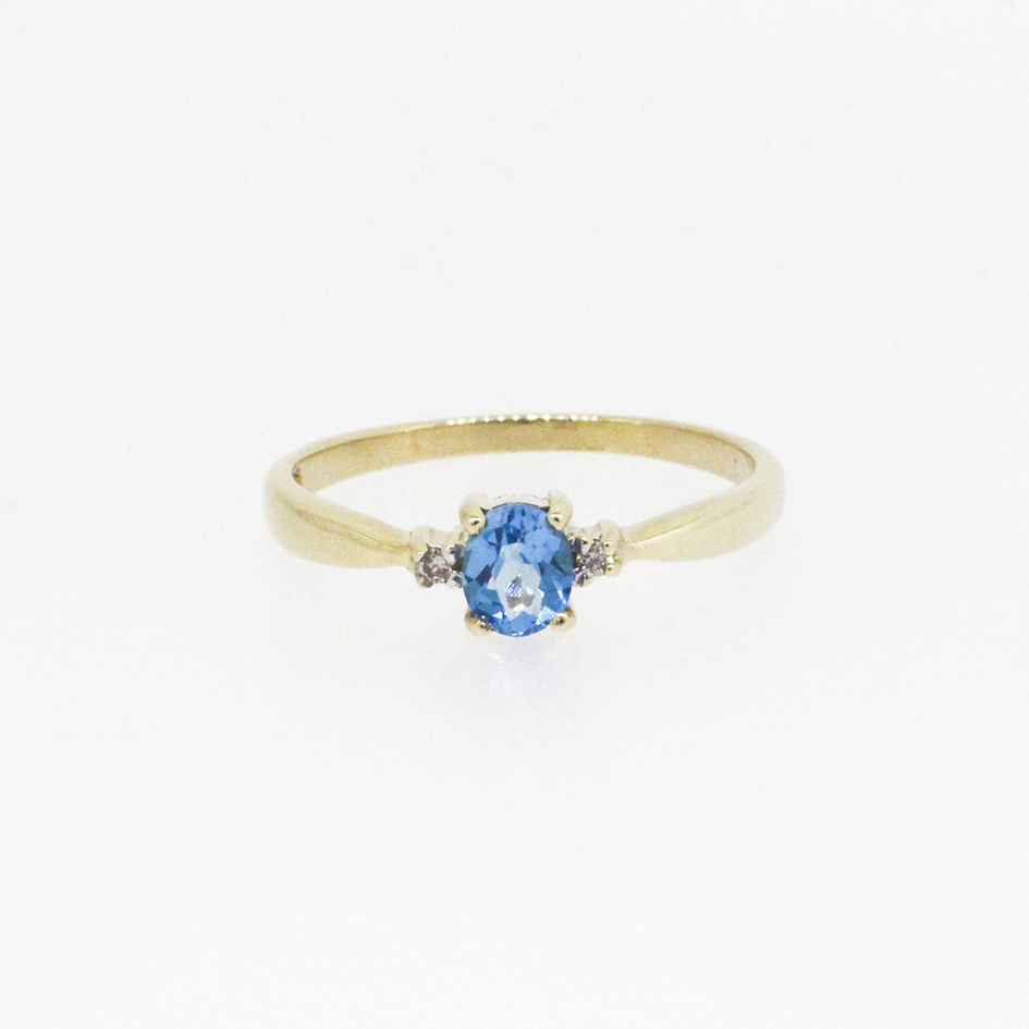 Topaz & Diamond Ring 1.67g