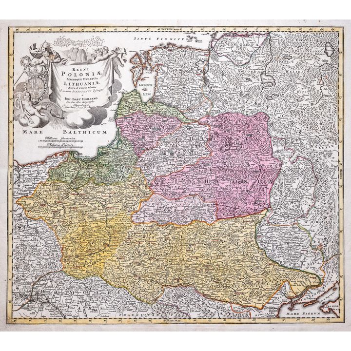 Johann Baptist Homann | Regni Poloniae Magnique Ducatus9 Lithuaniae