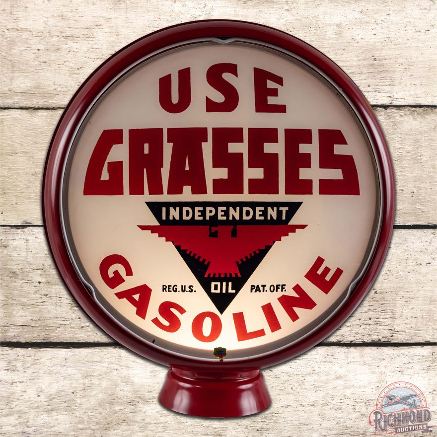Superb Used Grasses Independent Gasoline 15" Single Lens w/ HP Metal Gas Pump Globe Body
