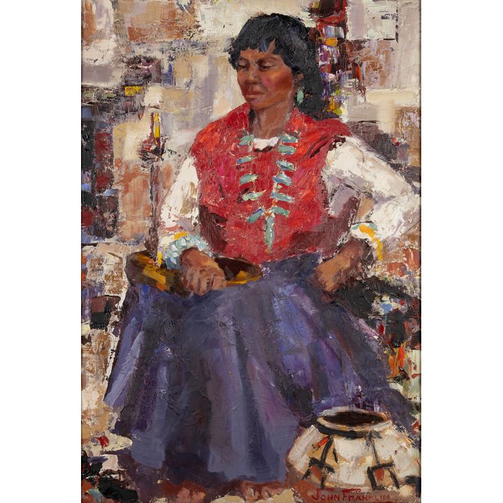 John Franklin (1925-2010), Indian Woman Sitting