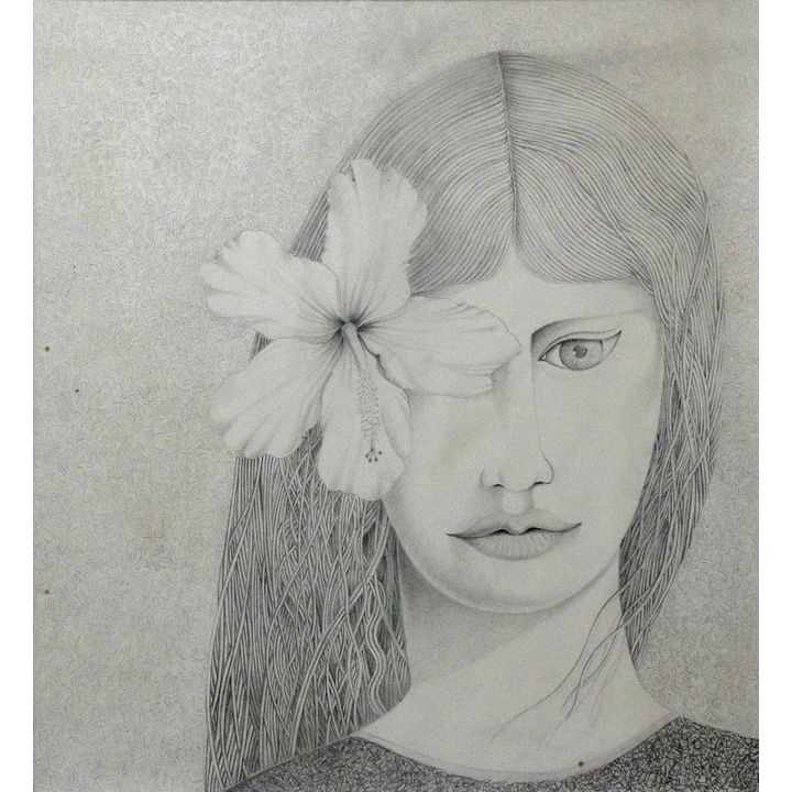 Artist Unknown 'Hibiscus Girl'