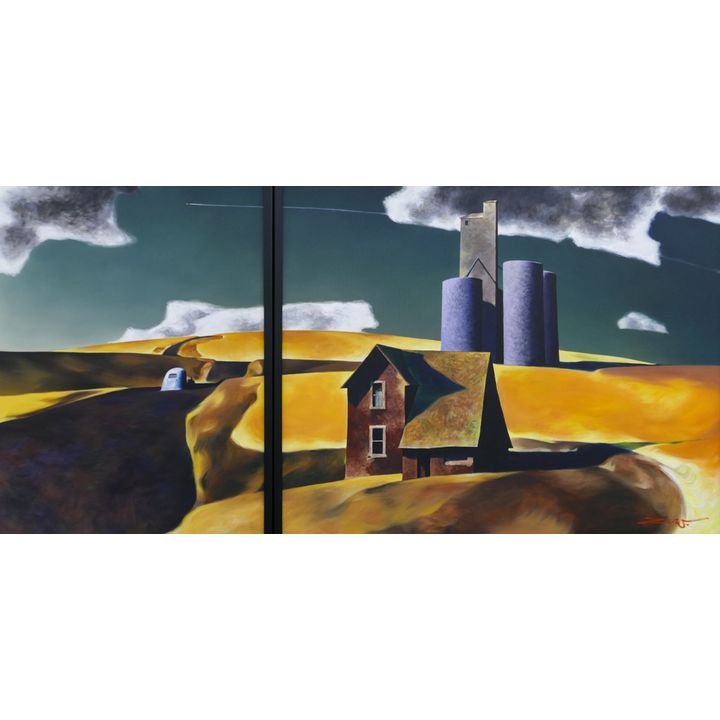 Z.Z. Wei ''On the Road Again'' (Diptych) Oil