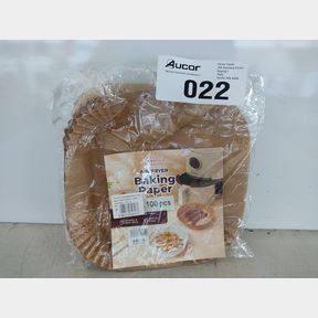 SQUARE DISPOSABLE AIR-FRYER PARCHMENT PAPER LINERS - 100 PACK - BEIGE - 20 CM 20 CM