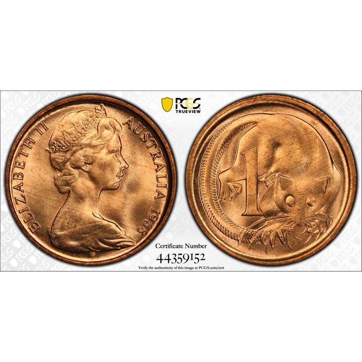 , One Cent, 1968, PCGS MS66RD