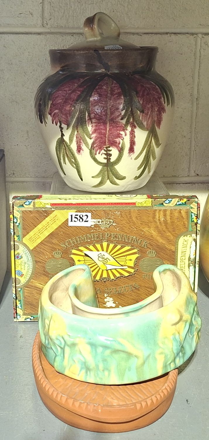 Pottery And Cigar Box