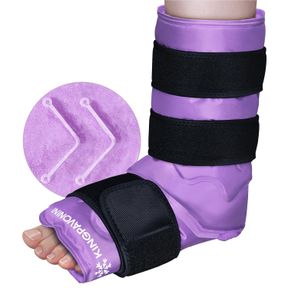 XL ANKLE FOOT ICE PACK WRAP FOR FOOT INJURIES, FULL COVERAGE ANKLE ICE WRAP, GEL ICE PACKS REUSABLE FOR PLANTAR FASCIITIS, ACHILLE