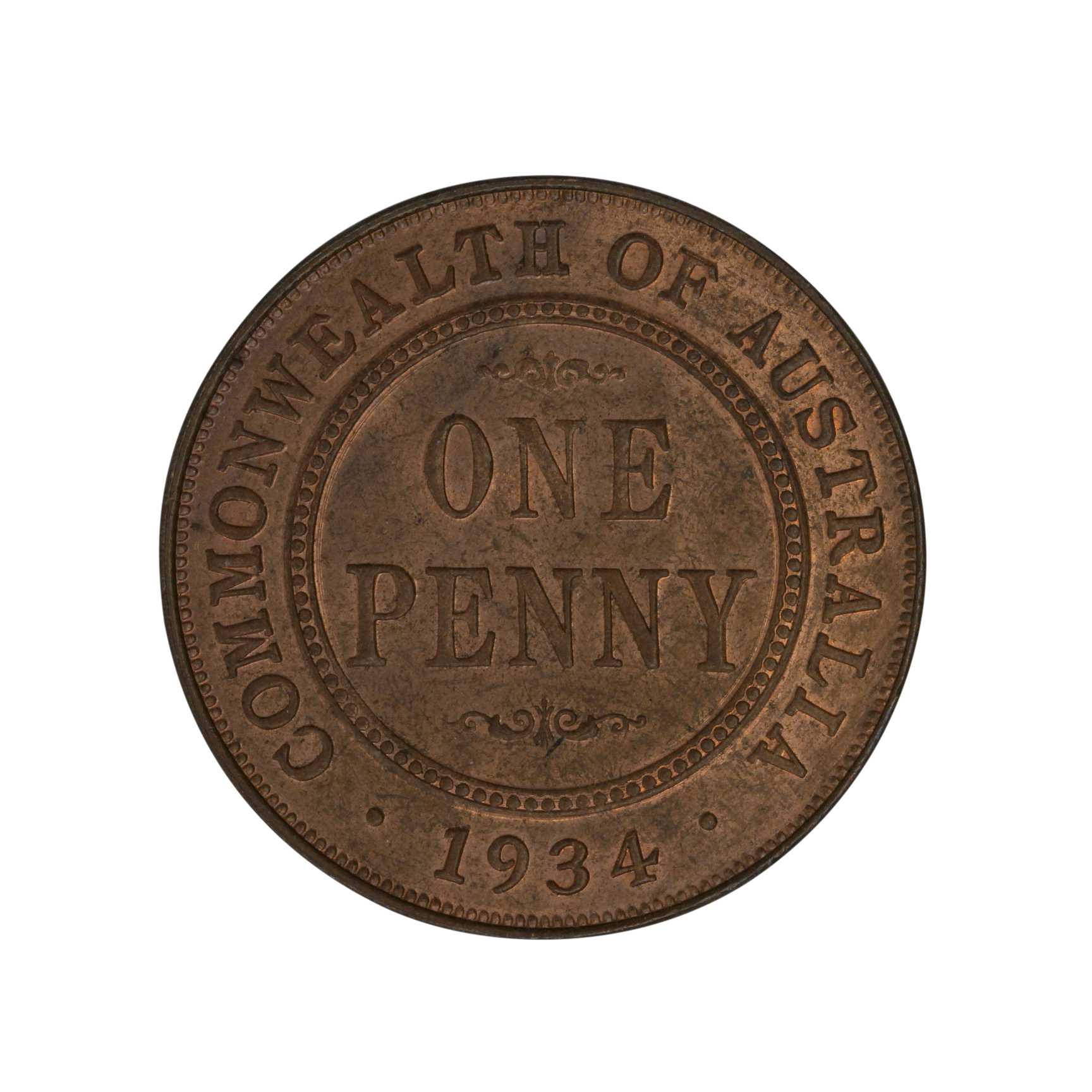George V, Penny, 1934, CHU