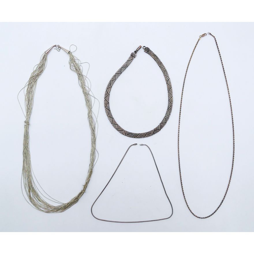 Box Sterling Art Necklaces and Chains - 137 Grams TW