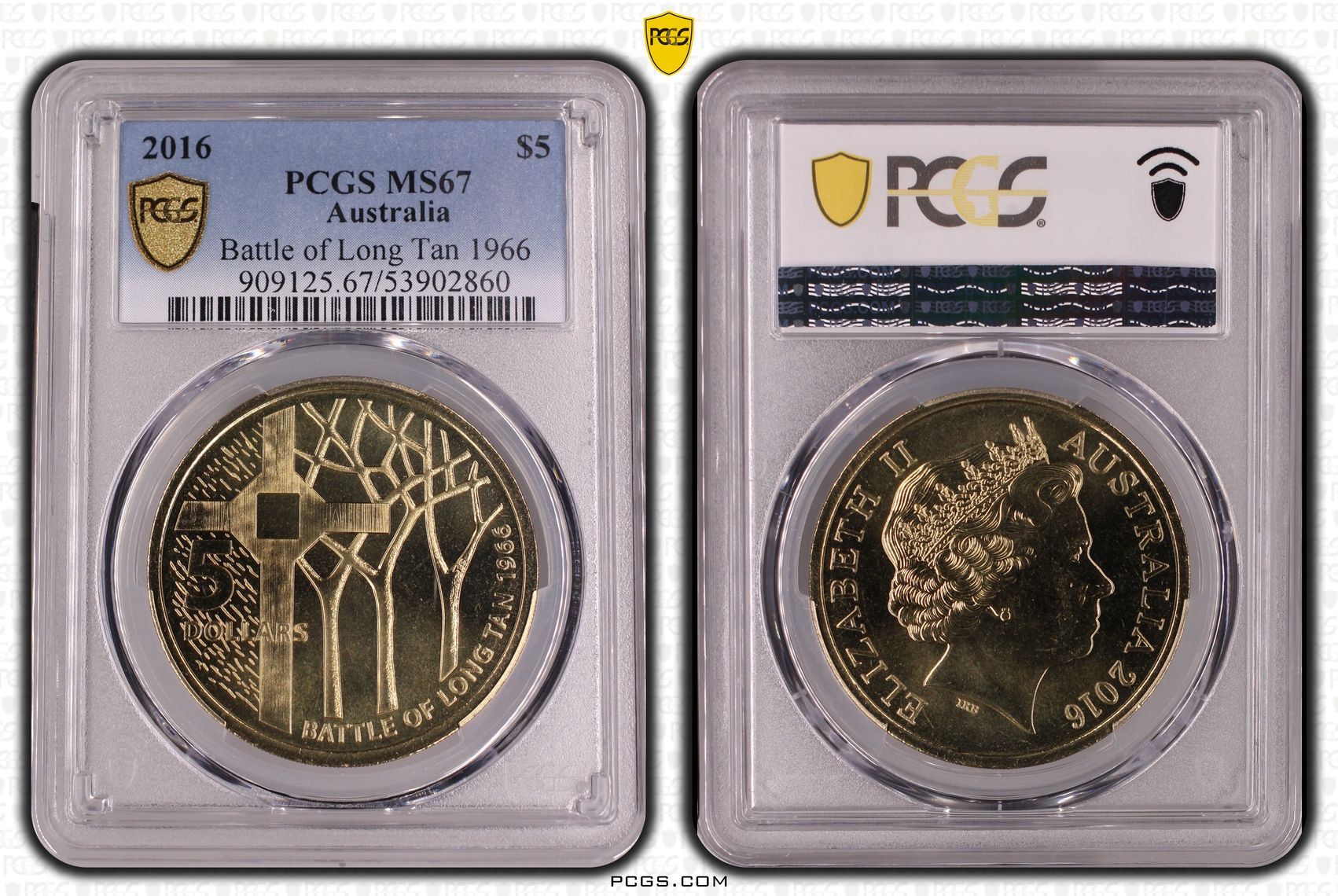 Battle of Long Tan 1966, Five Dollar, 2016, MS67