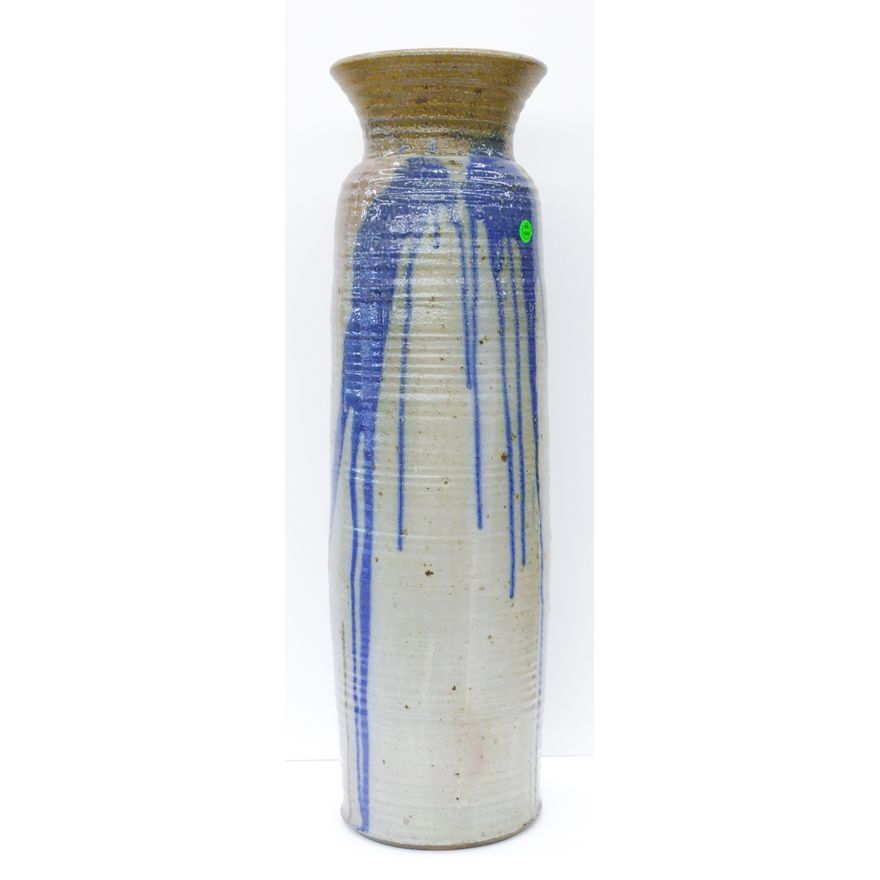 Dale & Bonnie Deal Large Salt Glaze Pottery Floor Vase 27''x8''