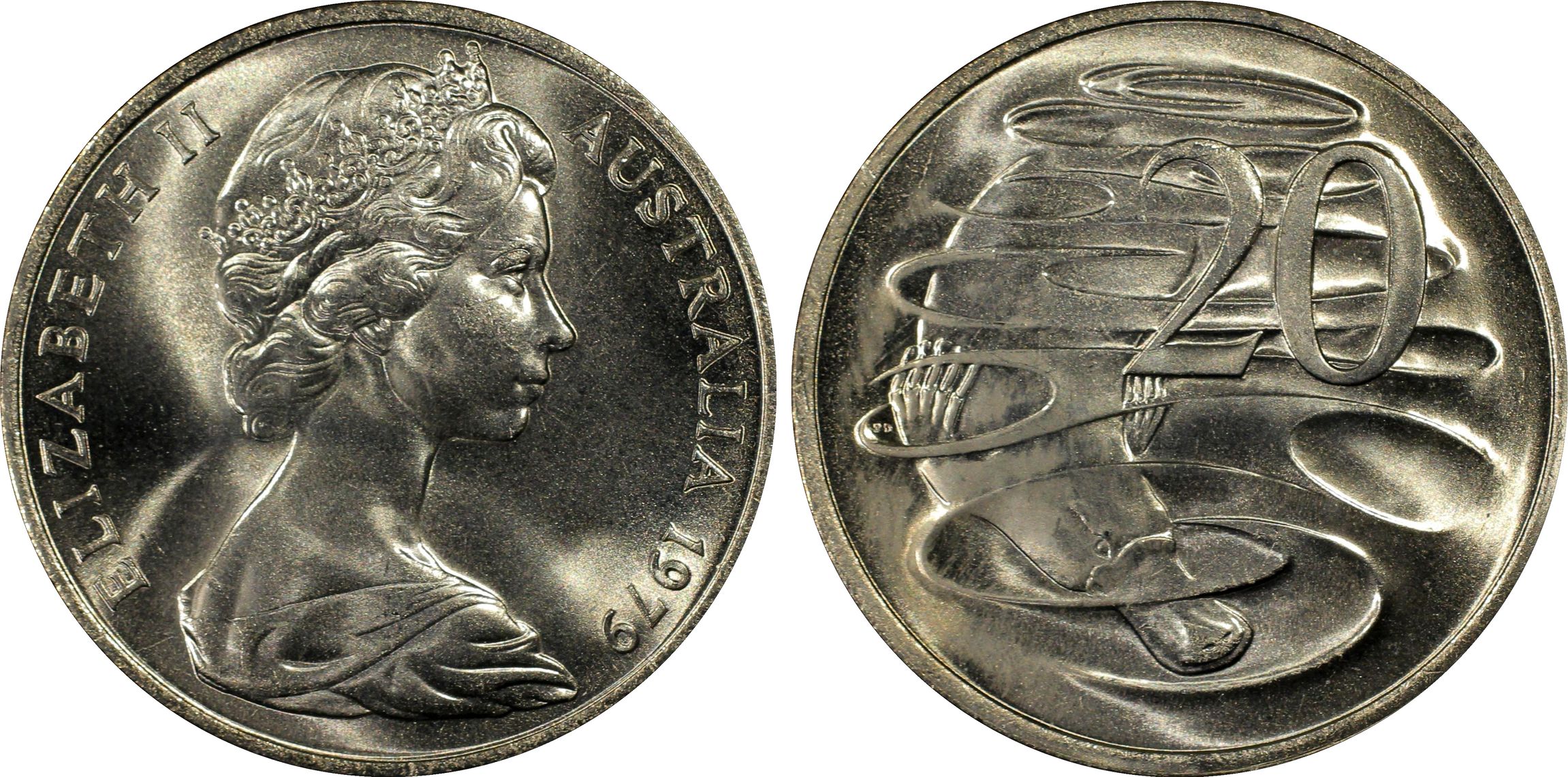 , Twenty Cent, 1979, PCGS MS66