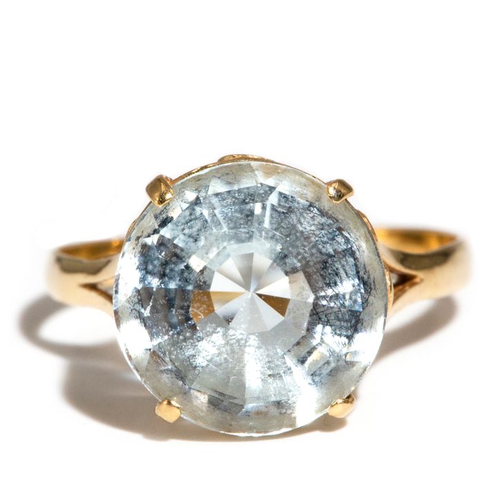 5.7 Carat Aquamarine 14ct Gold Ring