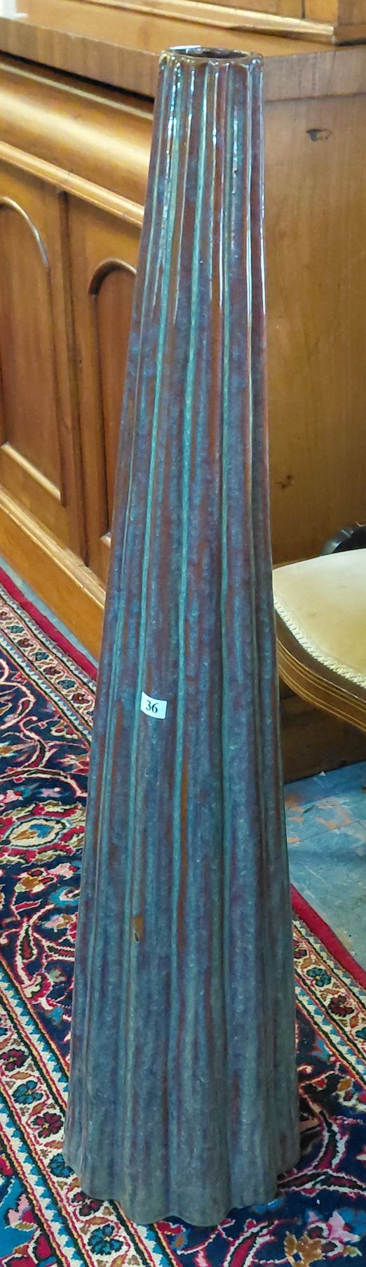 Glazed Terracotta Sculptural Vase