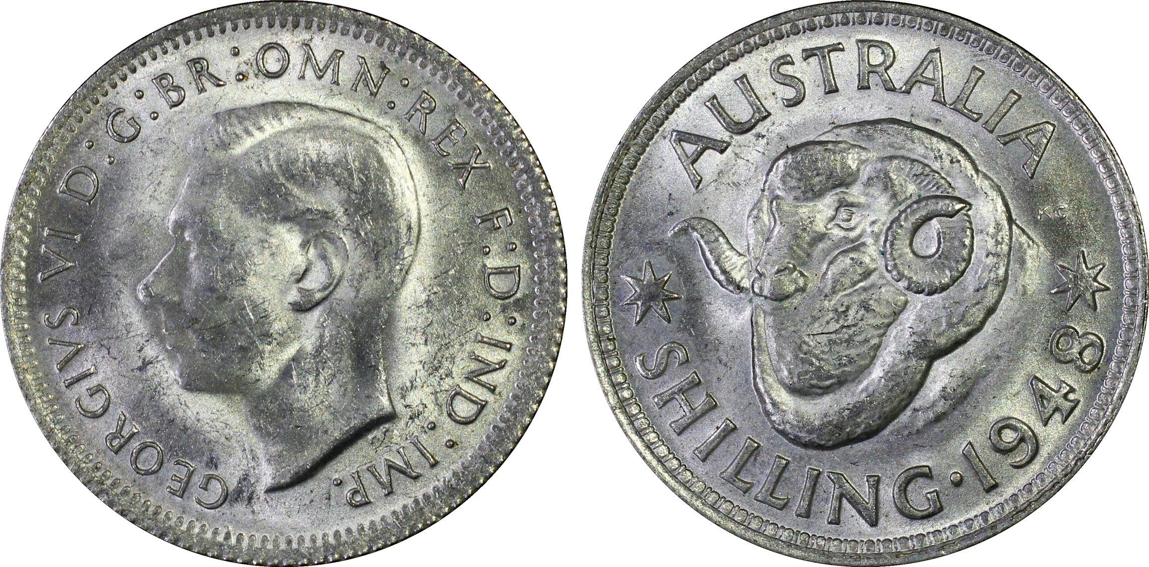 162 · Shilling, 1948(m), PCGS MS63