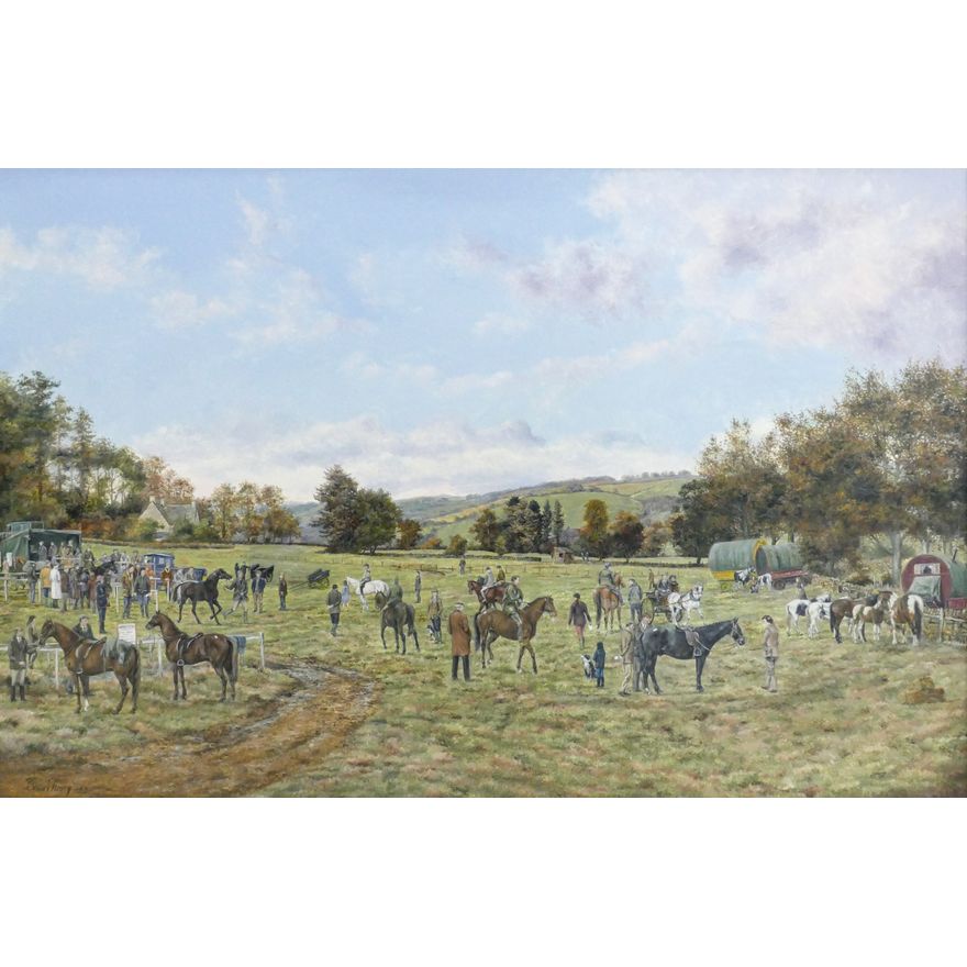 Brian Tovey ''The Horse Show'' 1985 Oil