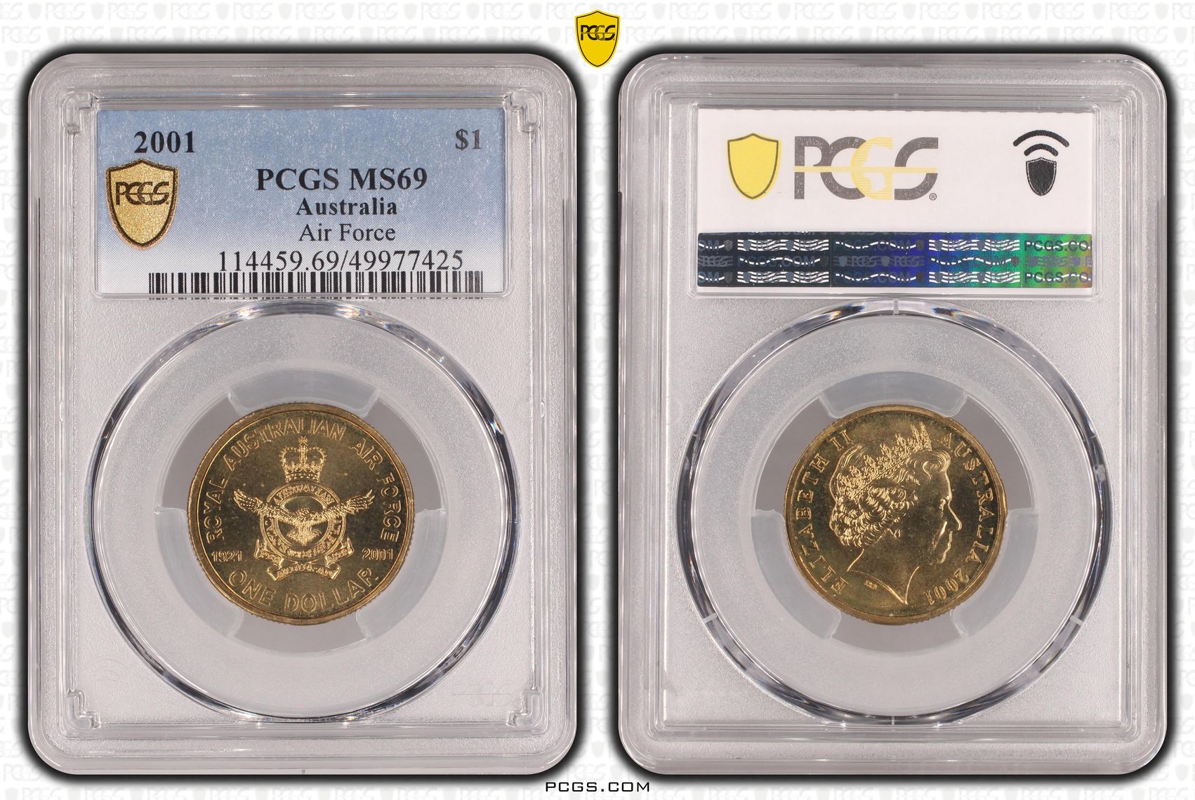 Air Force POP 3/0, One Dollar, 2001, PCGS MS69