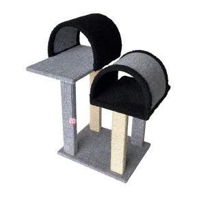 Scratzme The Igloos Premium Scratching Post Light Grey Black |