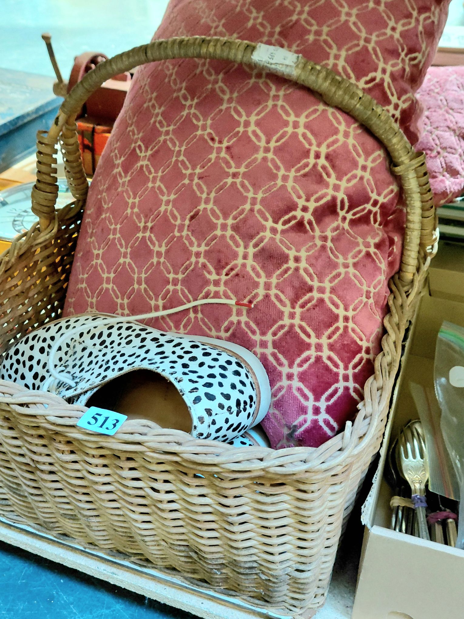 Shoes, Cushions, Basket
