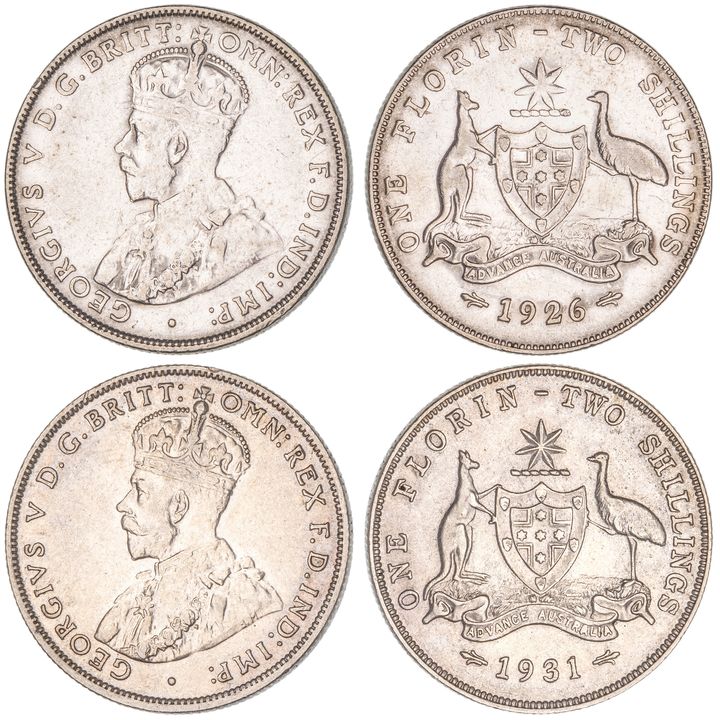 George V, Florin, 1926, gVF