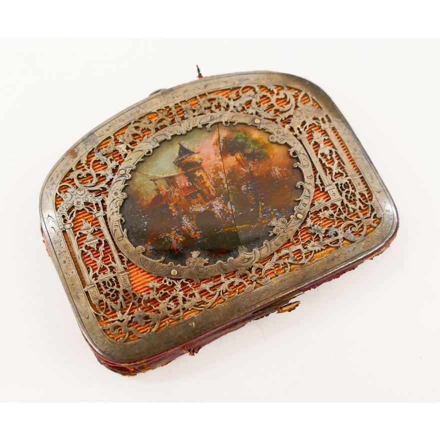 French 18th Century Silver Coin Purse- As Is- 2.5''