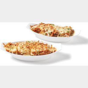 STARFRIT GOURMET BISTRO 080881 SET OF 2 GRATIN PLATES, WHITE PORCELAIN, 25.5 CM
