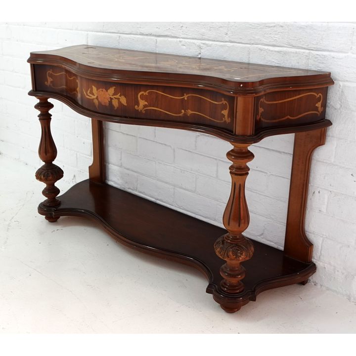 INLAID TWO-TIER CONSOLE TABLE
