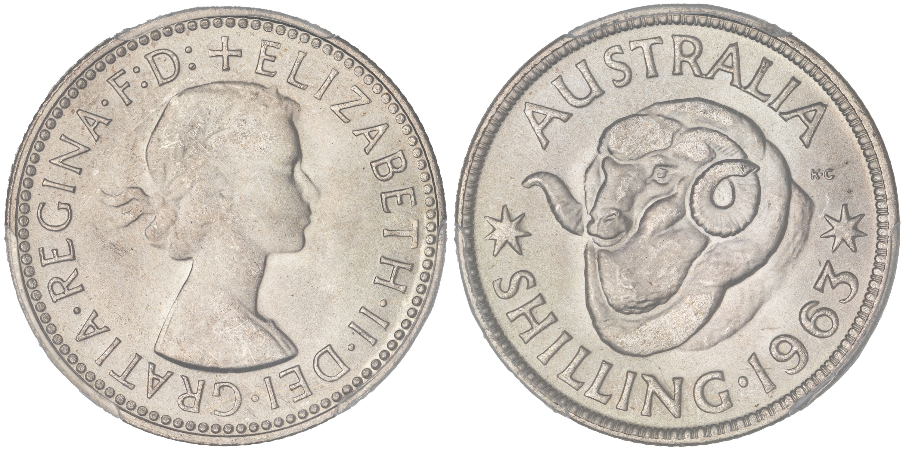 Elizabeth II, Shilling, 1963, PCGS MS67