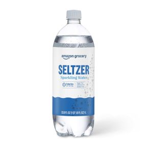AMAZON GROCERY, SELTZER SPARKLING WATER, 33.8 FL OZ (PREVIOUSLY HAPPY BELLY, PACKAGING MAY VARY), 2 PCS