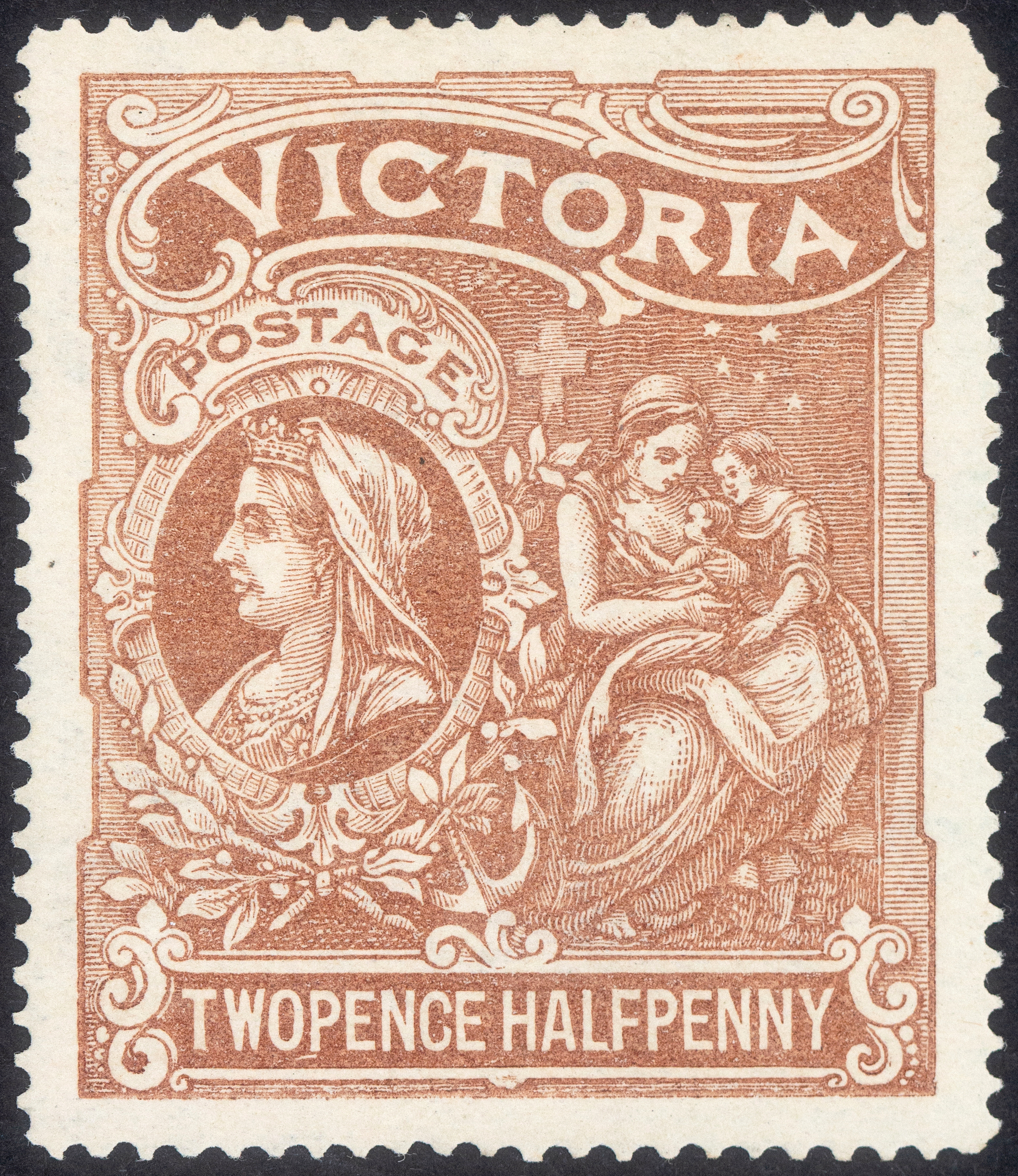 Twopence Halfpenny, Red-Brown, Jubilee, 1897, MH
