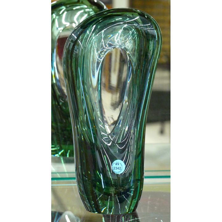 Green Studio Glass Sculpture 11''