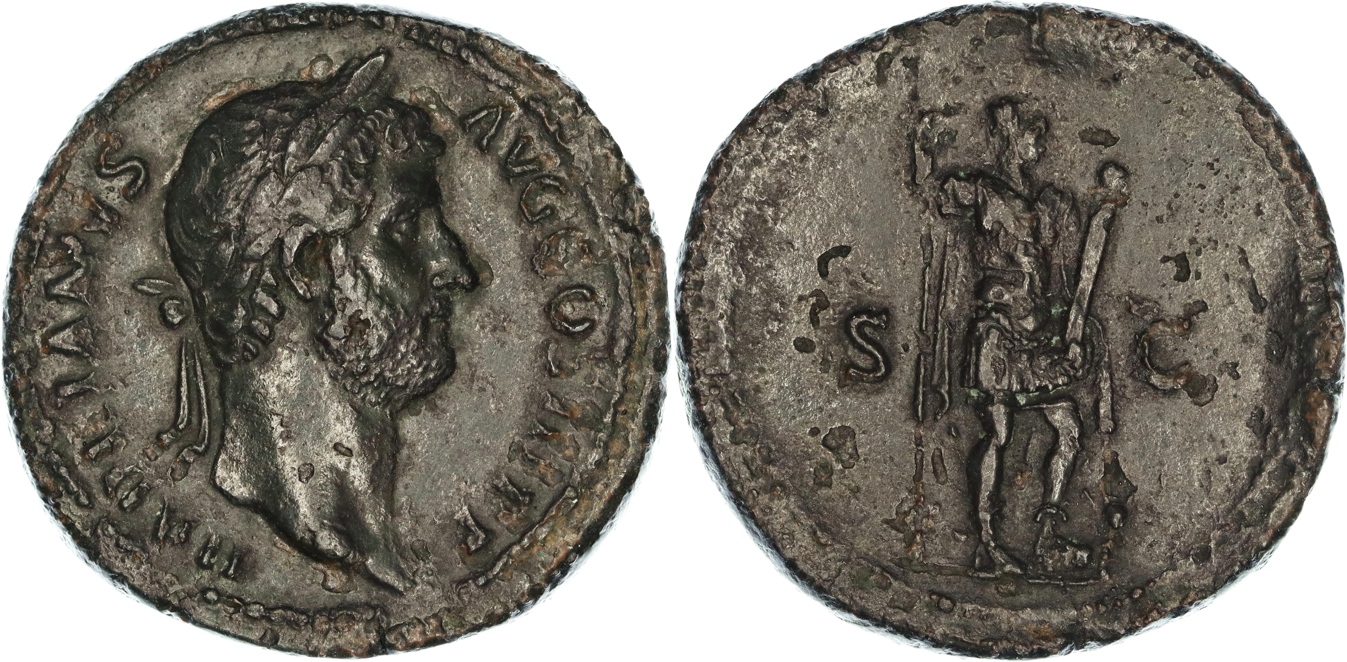 Roman Empire, Hadrian, Æ As, 134-138 AD, VF