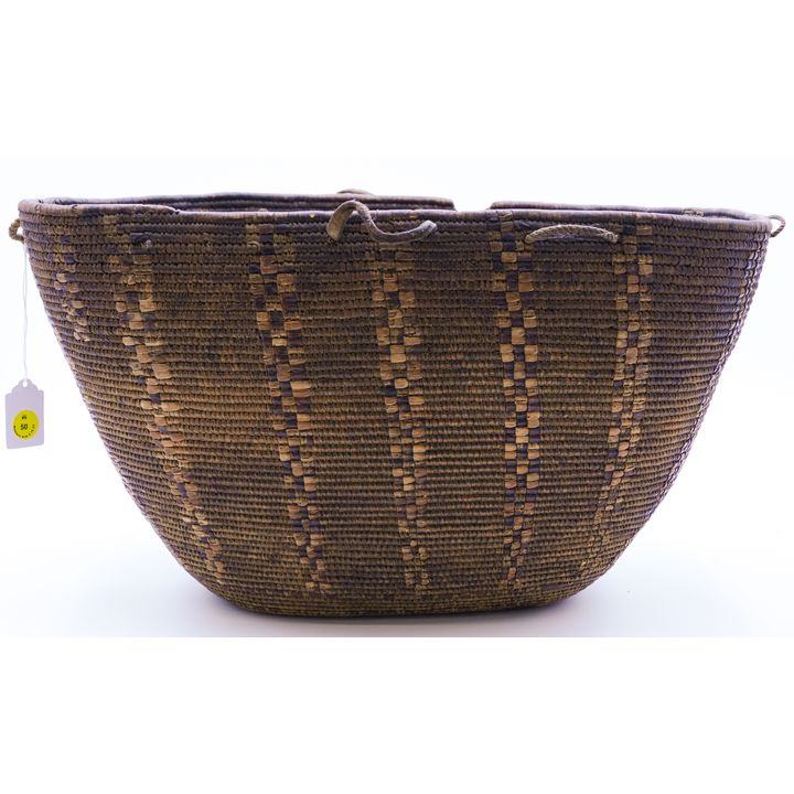 Antique Thompson River Large Indian Hard Basket