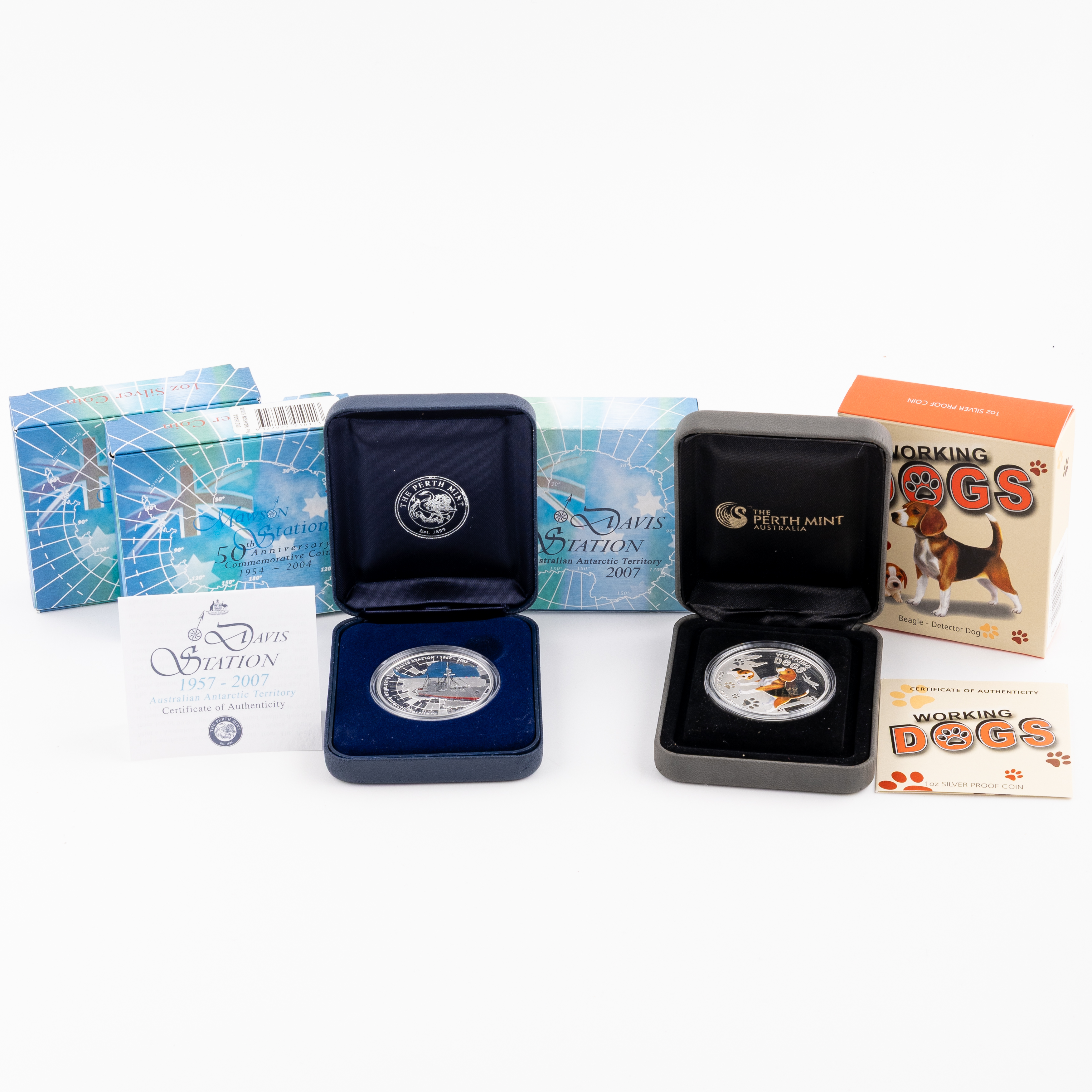 Elizabeth II, Perth Mint - Australian Antarctic Territory & Working Dogs, One Dollar, 2004 - 2011, FDC