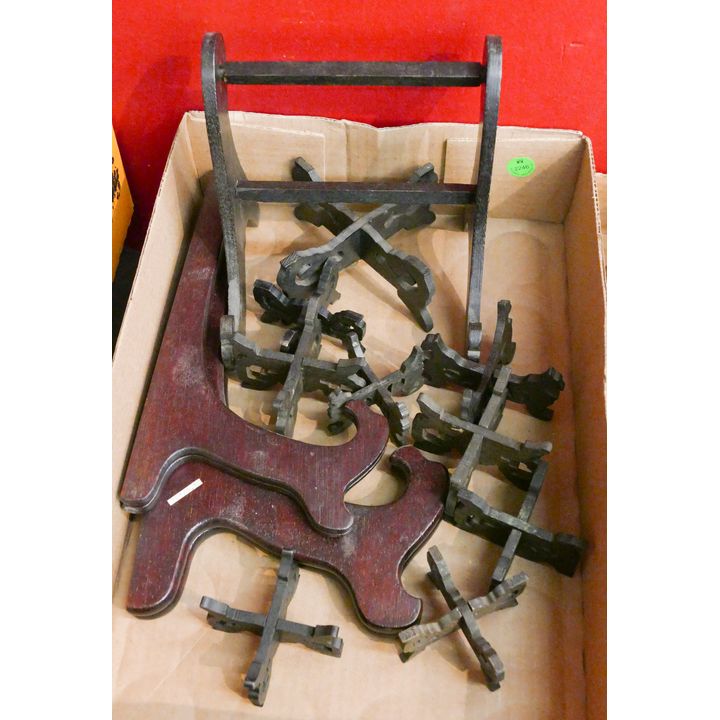 Box Asian Wood Charger Stands etc.