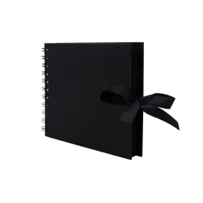 Spiral Bound Album Hardcover 30 Black Pages 215 x 150 mm Scrapbooking Sketchbook Photo Albu |