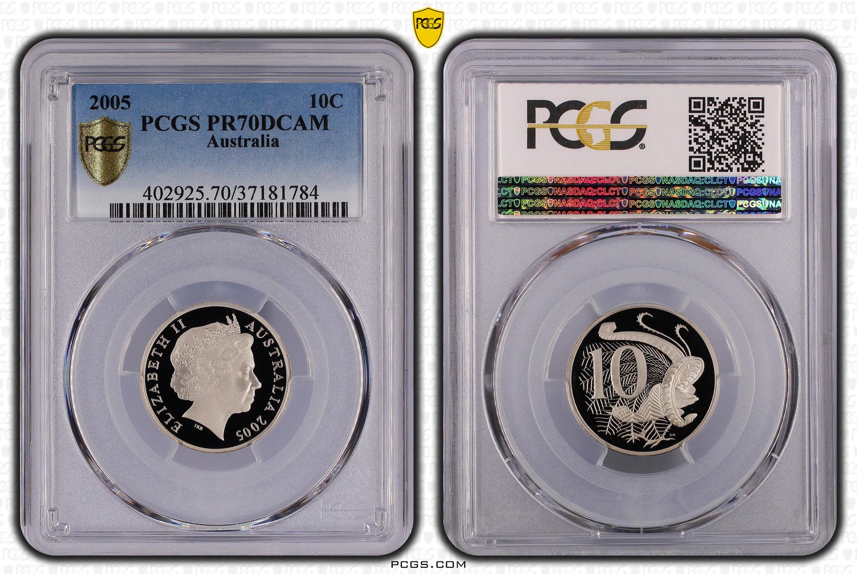 143 · 2005 Australia Ten Cent, 10c PCGS - PR70DCAM POP 27/0 -784